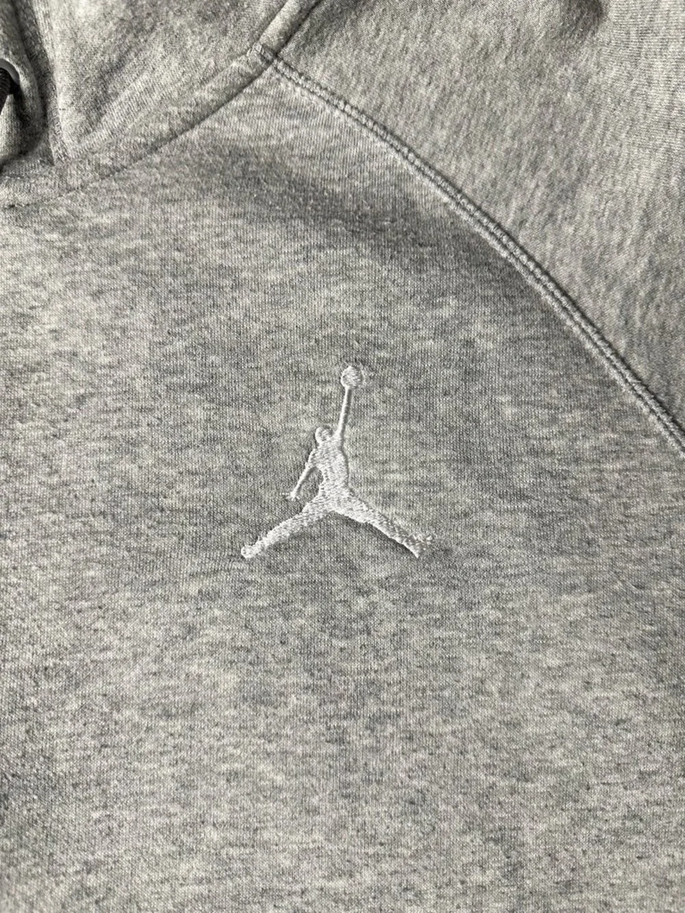 Jordan Embroidered Full Zip Up Hoodie in Grey Size XL